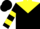 Black, yellow yoke, yellow hoops on sleeves