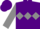 Purple, gray diamond hoop, gray sleeves, white cloud