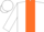 White, orange stripe, white sleeves, white cap