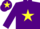 Purple, yellow star and armbands, purple cap, yellow star