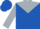 Royal blue, red emblem on silver yoke, silver sleeves, royal blue cap
