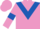 mauve, royal blue chevron and armlets