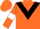 Orange, Black Chevron, Black armlets On White Sleeves