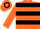 Orange, black hoops, orange sleeves, hooped cap
