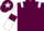 Maroon, white epaulets, white sleeves, maroon armlets, maroon cap, white star