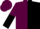 Maroon and black halves