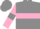 Grey, Pink hoop, Pink sleeves, Grey armlets, checked cap