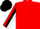 Red, white & black 'munoz' white sleeves, black stripe
