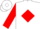 White, red 'papis aldavaz' red diamond sleeves