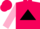 Fuchsia, black triangle quarter, pink sleeves