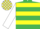 Emerald Green, Yellow hoops, White sleeves, White and Yellow check cap