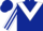 Dark blue, white chevron, white & dark blue striped sleeves, dark blue cap