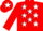 Red, white stars, white armlet, white star on cap