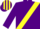 PURPLE, yellow sash, striped cap