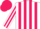 White body, rose striped, white arms, rose striped, rose cap