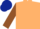 Beige body, brown arms, dark blue cap