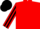 Red, black & white ' munoz'  white sleeves, black stripes