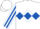 White, white 'p' on royal blue diamond hoop, royal blue diamond stripe on slvs, white cap