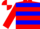 Red, white and blue hoops, red and white quartered cap