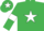 Emerald green, white star, armlets and star on cap