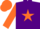 Purple, orange star, sleeves and cap