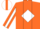Orange, white diamond stripe