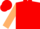 Red, tan 's' tan sleeves