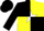 Black and yellow quarters ,black ''g/h '' on white star