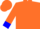 Orange, blue running horse, blue 'ath' blue cuffs