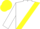 white, blue and yellow sash, yellow cap