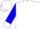 White, blue 'vx' / emblem, white hoops and cuffs on blue sleeves