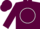 Maroon , white ''a'' in white circle