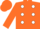 Orange, white spots, orange sleeves and cap