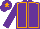 Purple, orange seams, purple cap, orange star