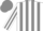 White body, grey striped, white arms, grey striped, grey cap