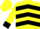 Yellow & black triangular panels, black nma, black 'ma' front, black cuffs