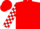 Red, red and white check sleeves