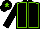 Black, light green seams, light green star on cap