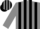 Grey and Black stripes, Grey sleeves, Black cap, Grey stripes