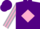 Purple,pink 'hm' and silver horseshoe emblem, pink diamond stripe on sleeves, purple cap