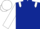 Dark blue, white epaulets, sleeves and cap