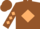 Brown, beige diamond, brown 'h', beige diamonds on sleeves, brown cap