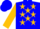 Blue, gold stars, gold cuffs on sleeves
