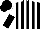 Black and white stripes, white and black halved sleeves