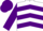 White, purple chevrons, sleeves and cap