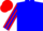 Blue body, red arms, blue striped, red cap