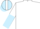 white, light blue spot, white & light blue halved sleeves, light blue cap, white stripe