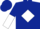 Dark blue, white diamond, halved sleeves