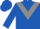 Royal blue, grey triangular panel, grey band on slvs