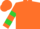 Fluorescent orange, lime green bars on slvs
